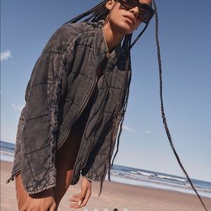 Free People Dolman Quilted Knit Jacket